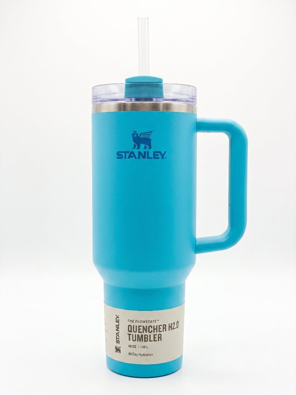 Stanley Quencher H2.0 Flowstate™ Tumbler 40 OZ Stainless Steel Splash Blue $45